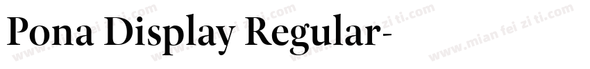 Pona Display Regular字体转换